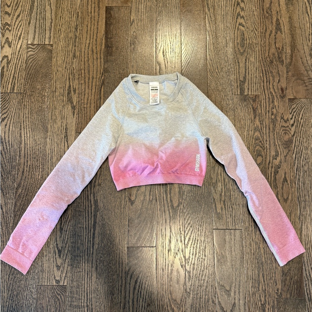 Gymshark long sleeve crop top size small